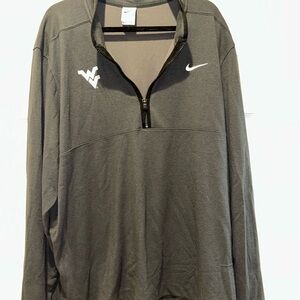 Nike Men's West Virginia Gray Quarter-Zip Jacket
